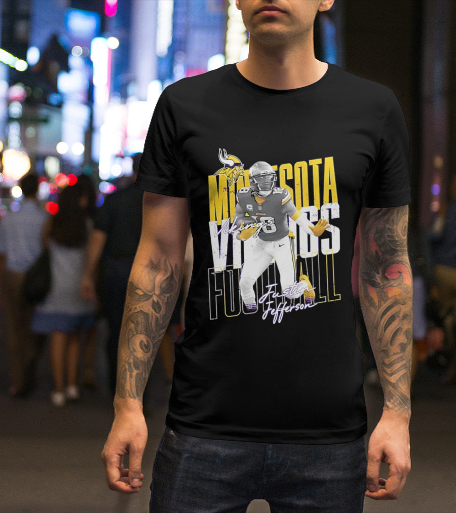 Minnesota Vikings Football Legends Justin Jefferson Iconic 18 T-Shirt