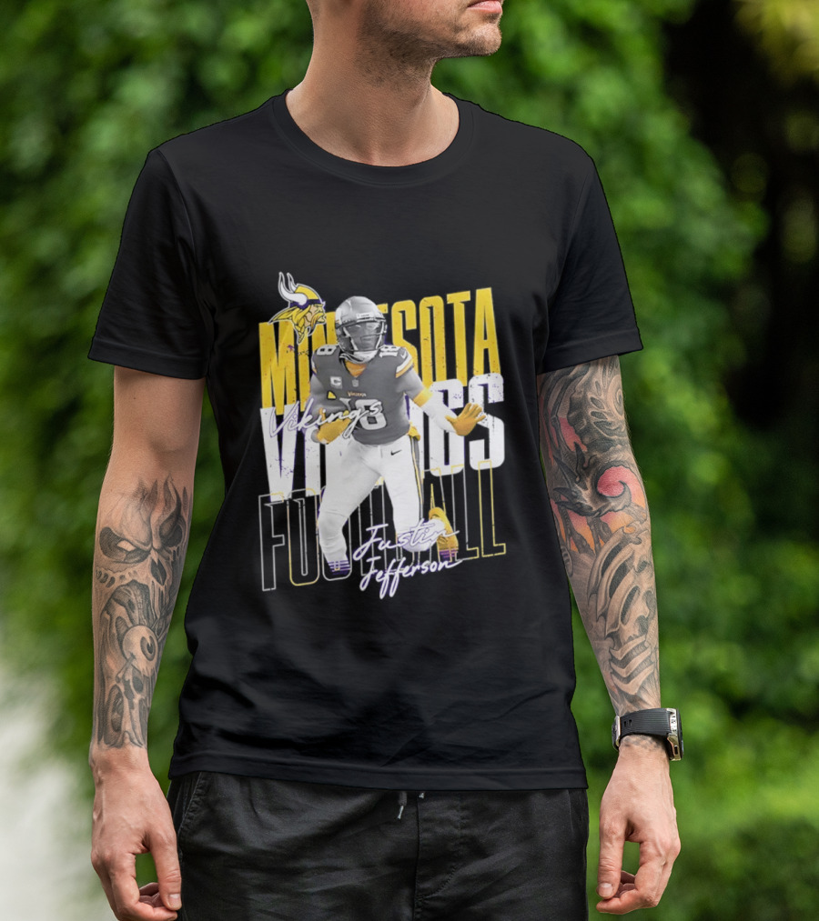 Minnesota Vikings Football Legends Justin Jefferson Iconic 18 T-Shirt