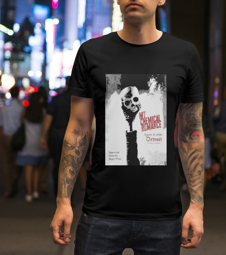 My Chemical Romance Iggy Pop August 21 2026 Comerica Park Detroit T-Shirt