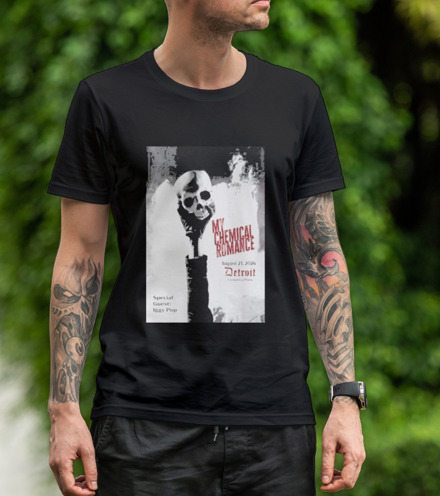 My Chemical Romance Iggy Pop August 21 2026 Comerica Park Detroit T-Shirt