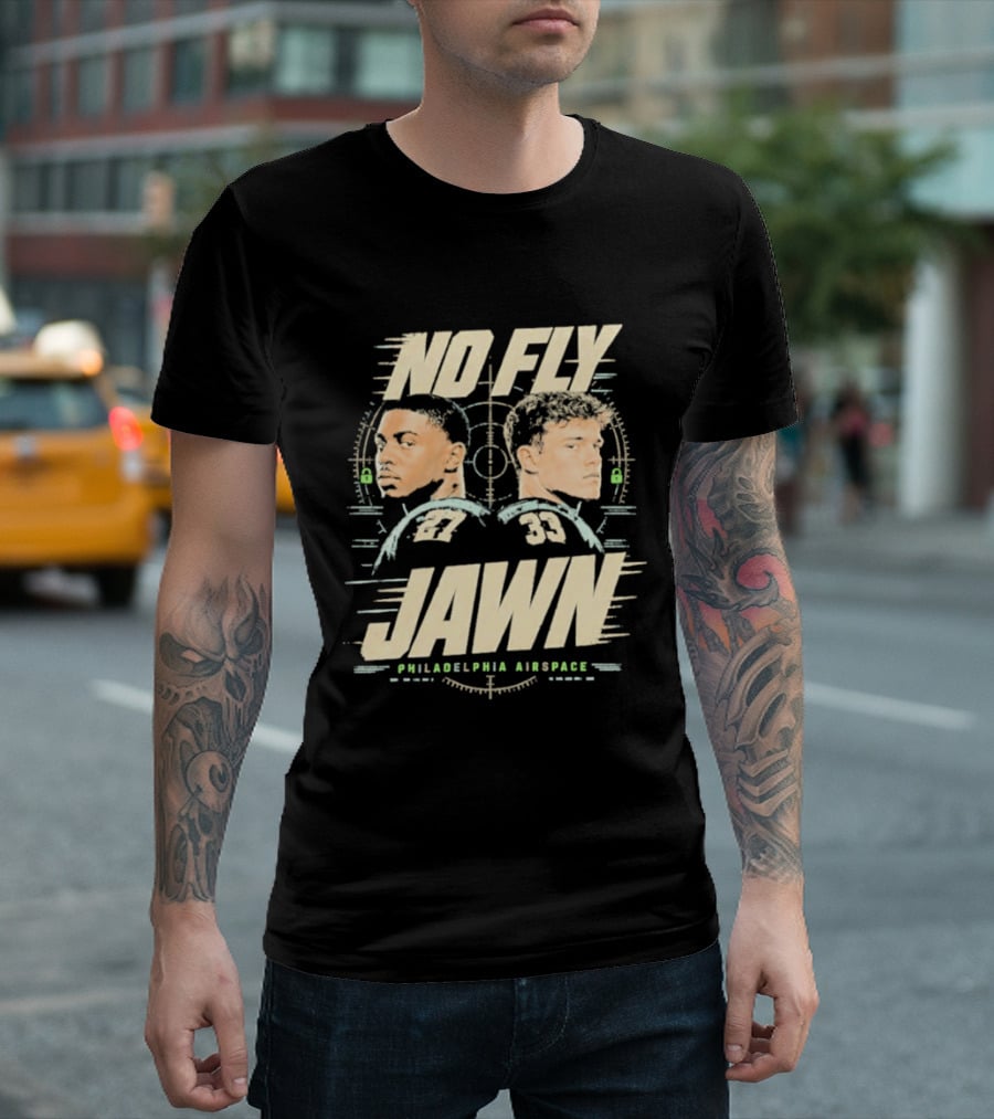No Fly Jawn Philadelphia Airspace Reed Blankenship Player Duo 31 32 T-Shirt