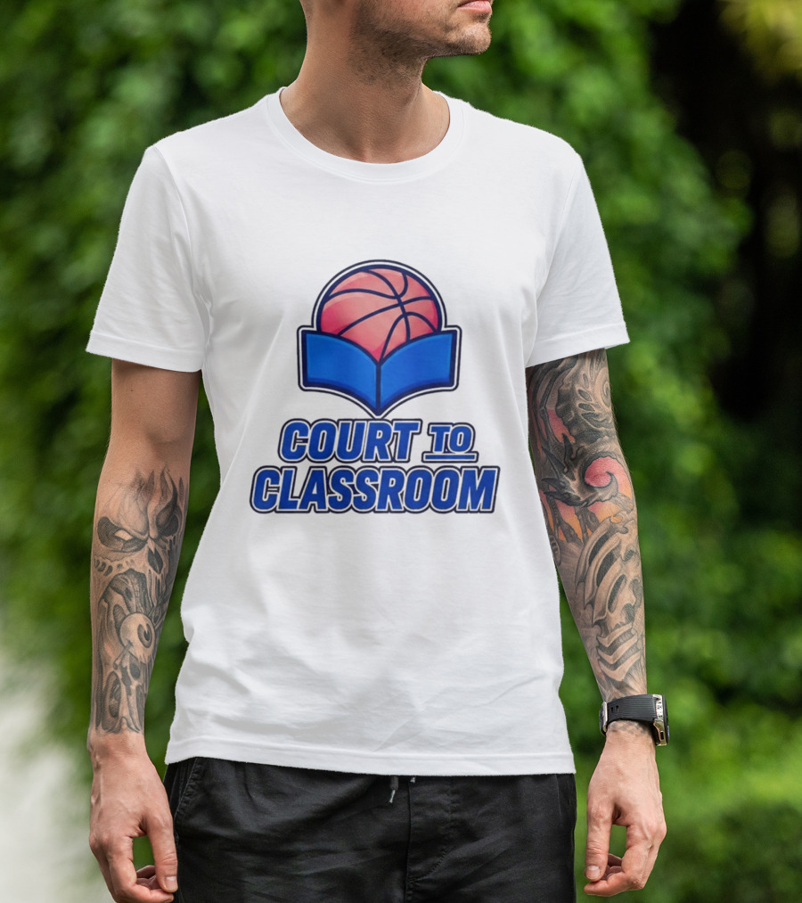 Morez Johnson Jr Court To Classroom Basketball And Education T-Shirt