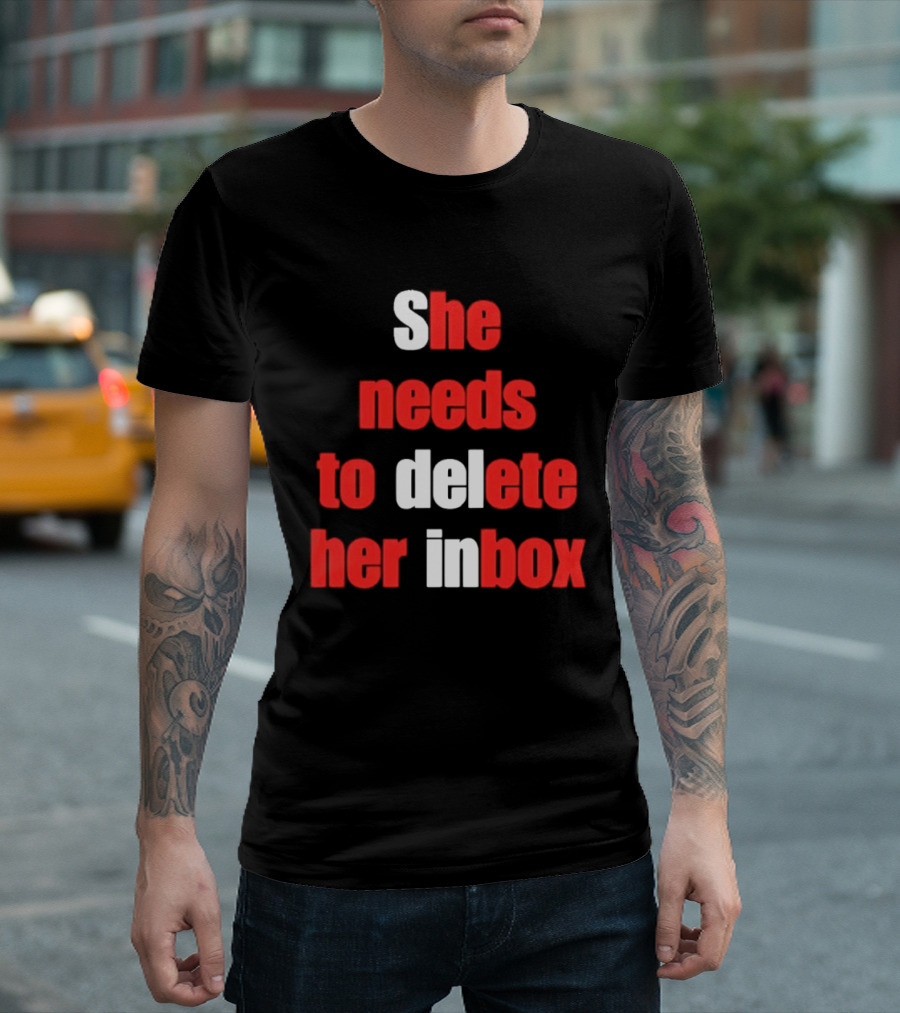 She Needs To Delete Her Inbox Email Overload Humor T-Shirt