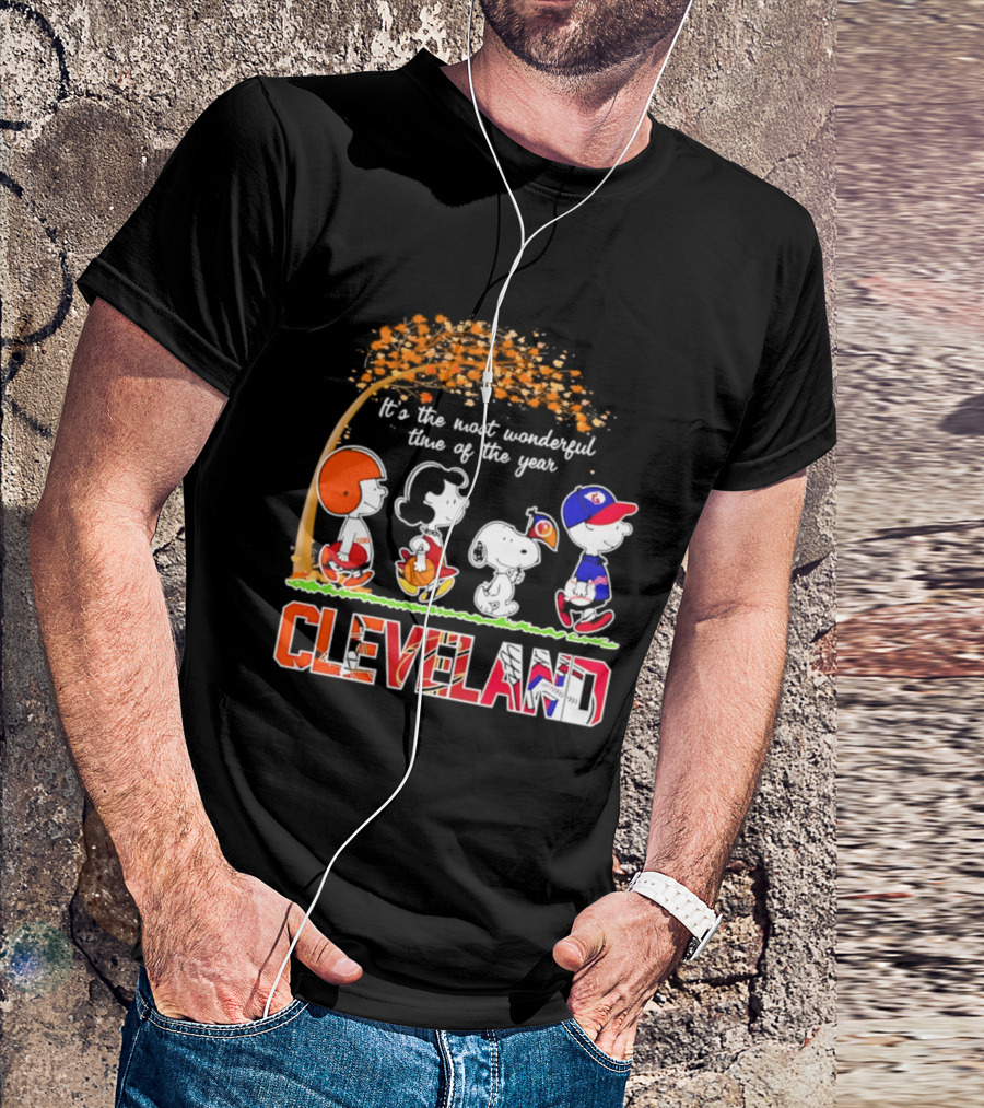 Peanuts Cleveland Sports Most Wonderful Time Of The Year T-Shirt