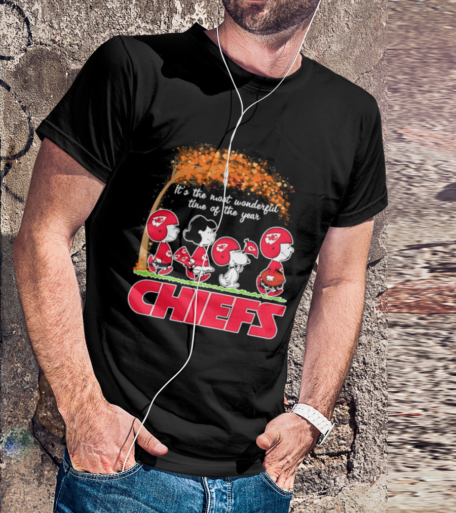 Peanuts Kansas City Chiefs Halloween 2026 Most Wonderful Time Of The Year T-Shirt