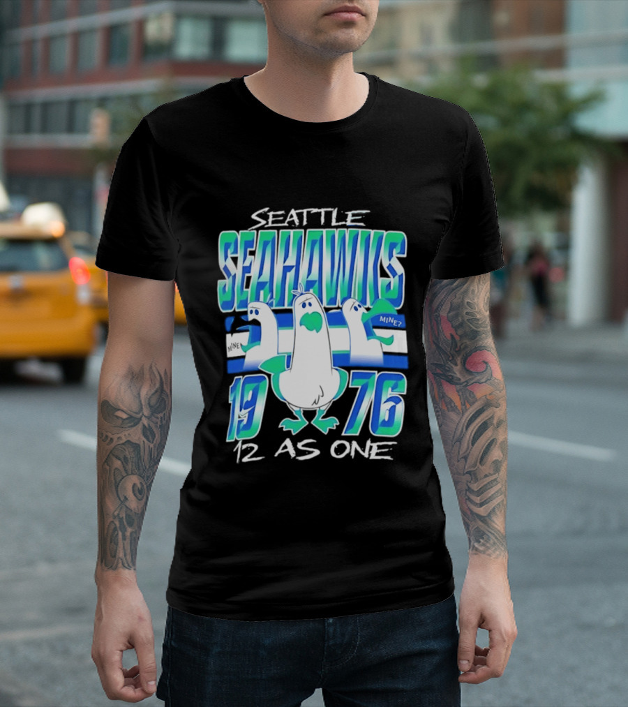 Seattle Seahawks 1976 Seagulls Mine 12 As One T-Shirt