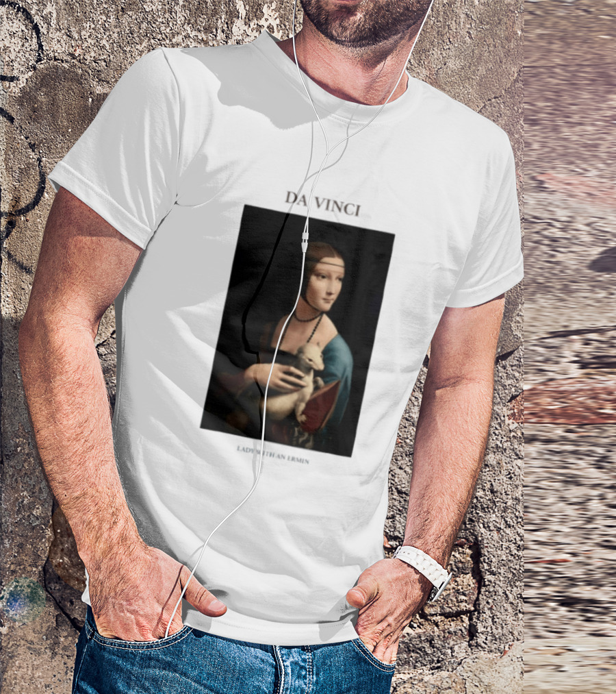 Lady With An Ermine Leonardo Da Vinci Painting Da Vinci T-Shirt