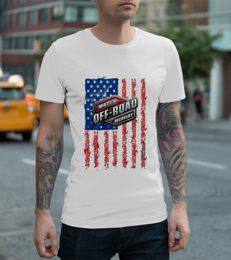 Matt's Off Road Recovery Patriotic Stars And Stripes T-Shirt