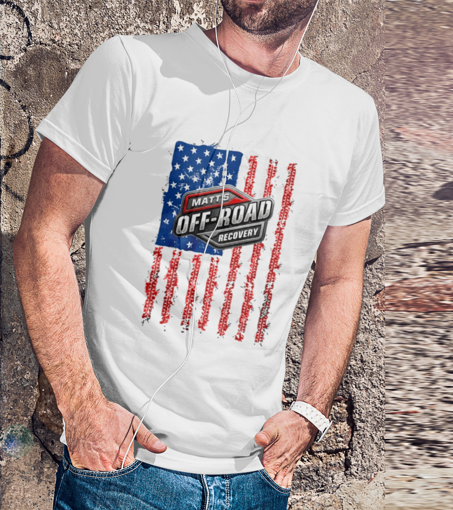 Matt's Off Road Recovery Patriotic Stars And Stripes T-Shirt