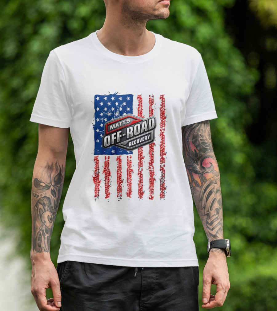 Matt's Off Road Recovery Patriotic Stars And Stripes T-Shirt