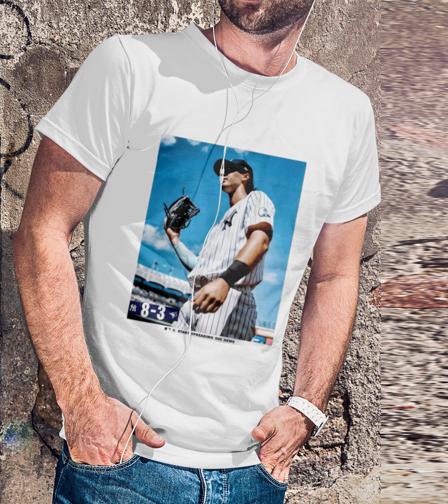 New York Yankees Player 8 3 Start Spreading The News T-Shirt