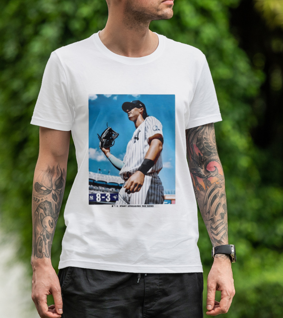 New York Yankees Player 8 3 Start Spreading The News T-Shirt