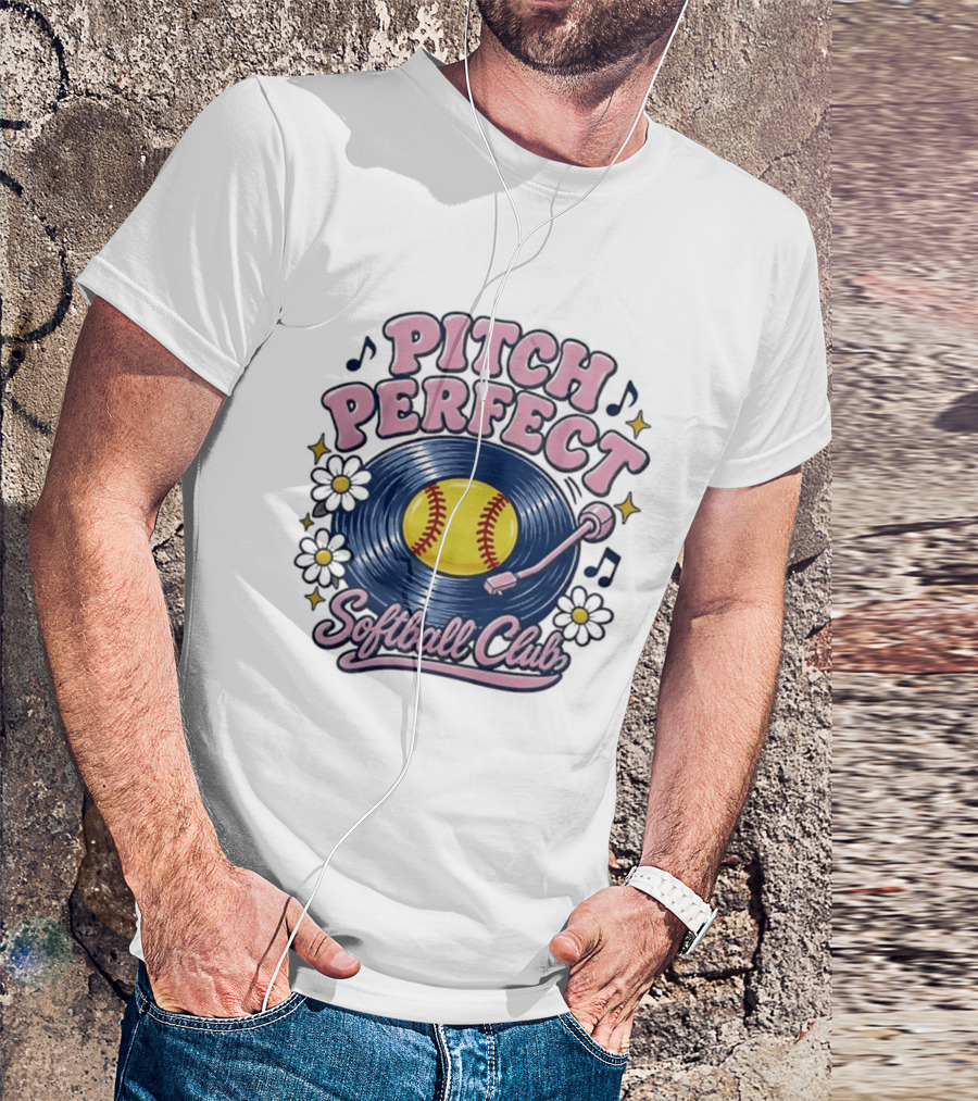Pitch Perfect Softball Club Vinyl Record T-Shirt