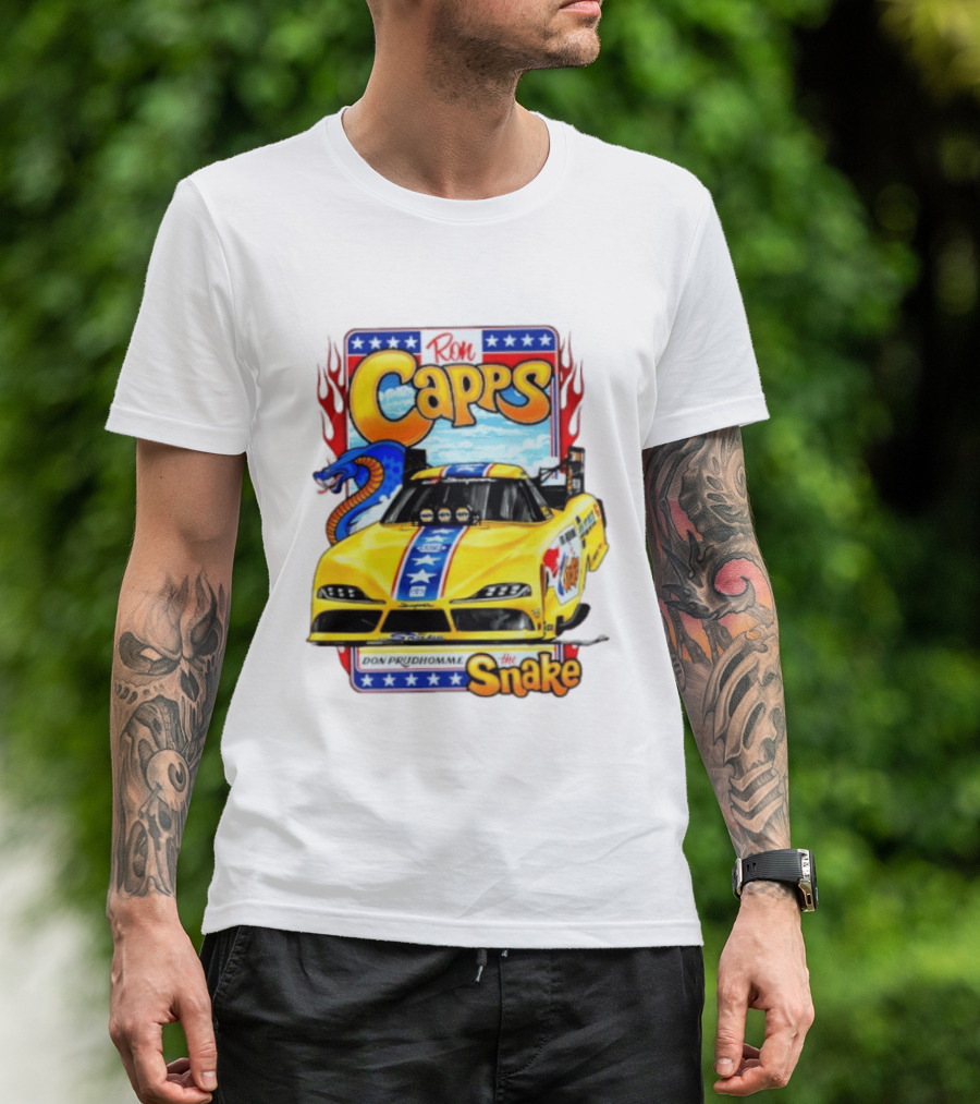 Ron Capps Don Prudhomme The Snake Toyota GR Supra Racing Car T-Shirt