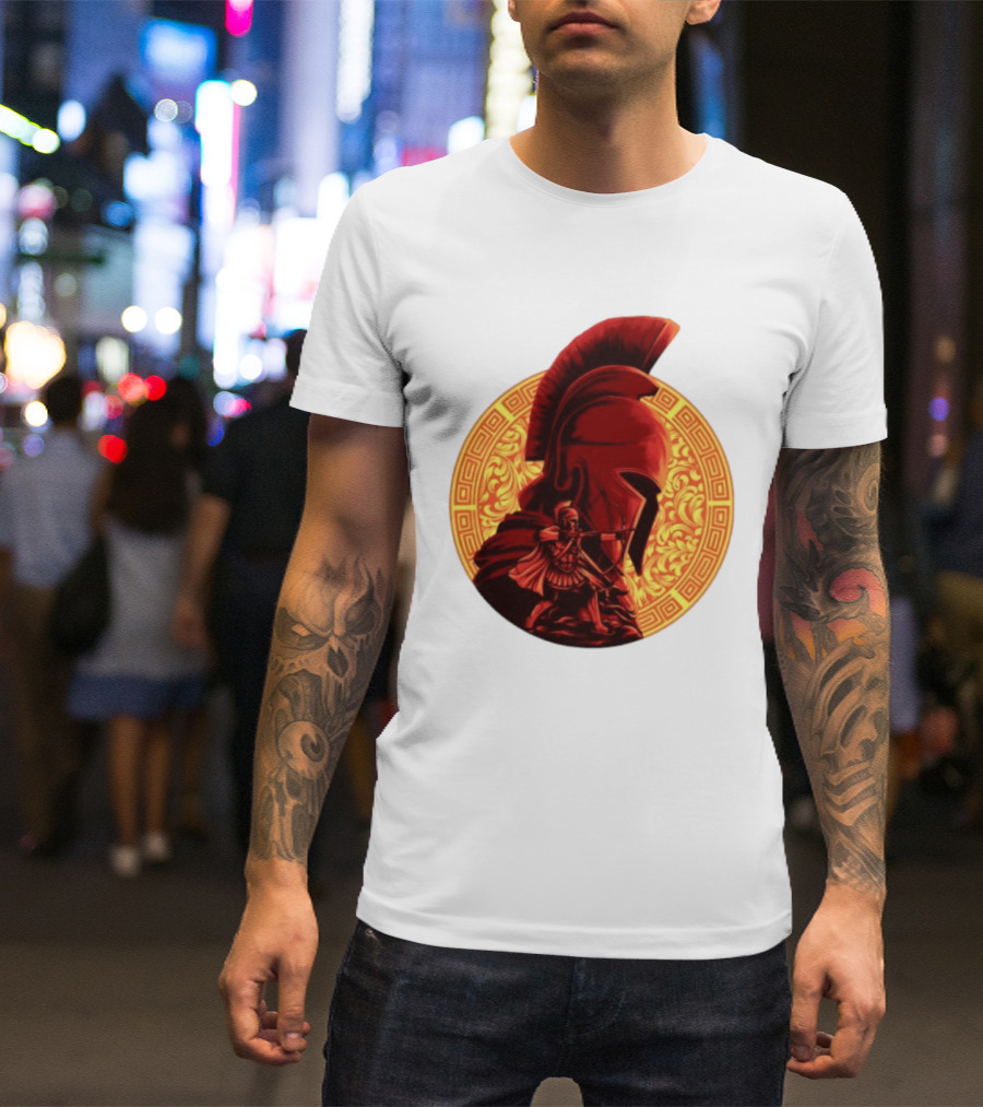 The Odyssey Spartan Warrior Archer Greek Helmet Mythology Heroic T-Shirt