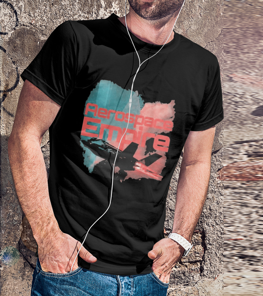 Aerospace Empire Futuristic Jet With Vapor Trails And Vibrant Color Palette T-Shirt