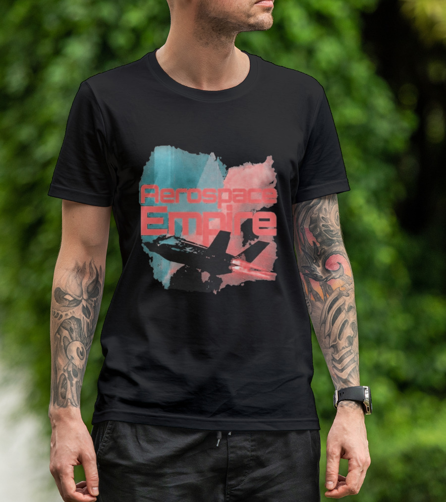 Aerospace Empire Futuristic Jet With Vapor Trails And Vibrant Color Palette T-Shirt
