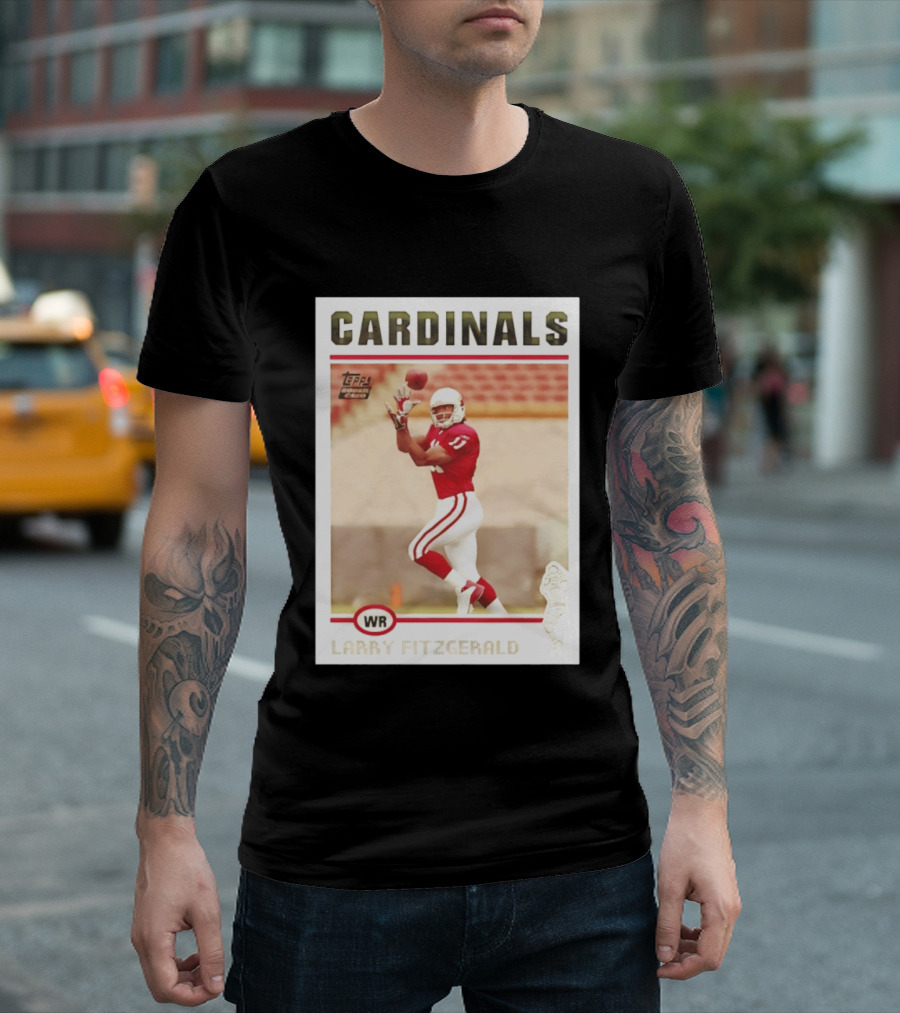 CARDINALS Larry Fitzgerald WR Topps Rookie Card T-Shirt