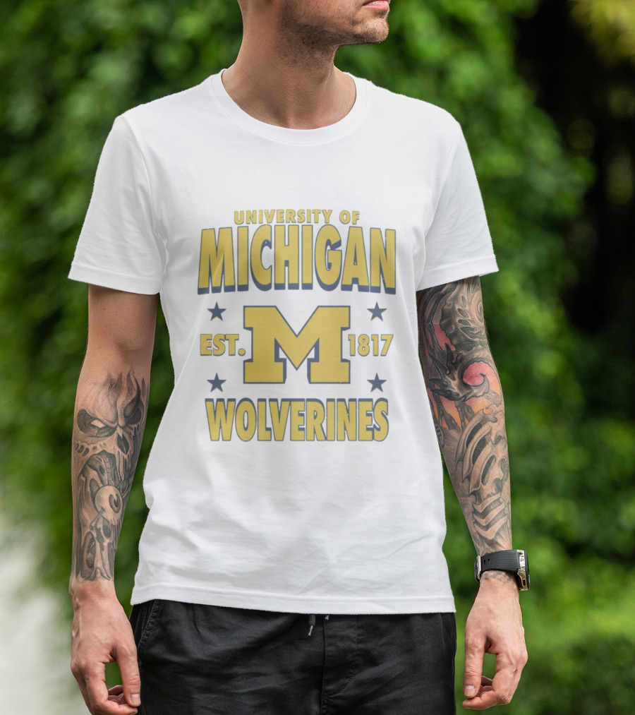 University Of Michigan Wolverines Est 1817 M T-Shirt