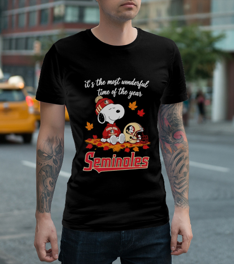 It's The Most Wonderful Time Of The Year Snoopy Florida State Seminoles T-Shirt