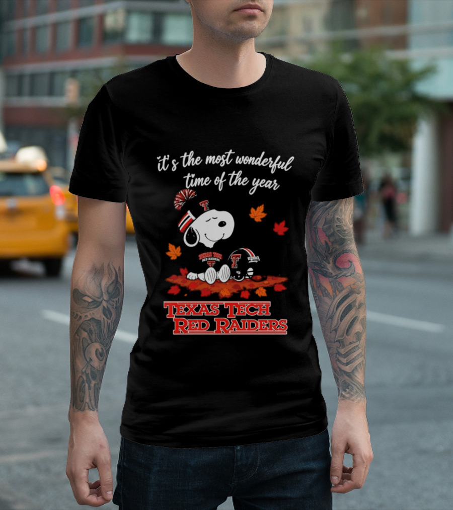 It's The Most Wonderful Time Of The Year Snoopy Texas Tech Red Raiders 2026 Halloween T-Shirt