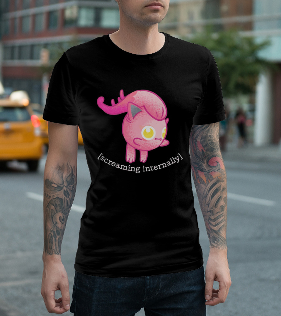 Jigglypuff Screaming Internally Pokemon Cute Expression T-Shirt
