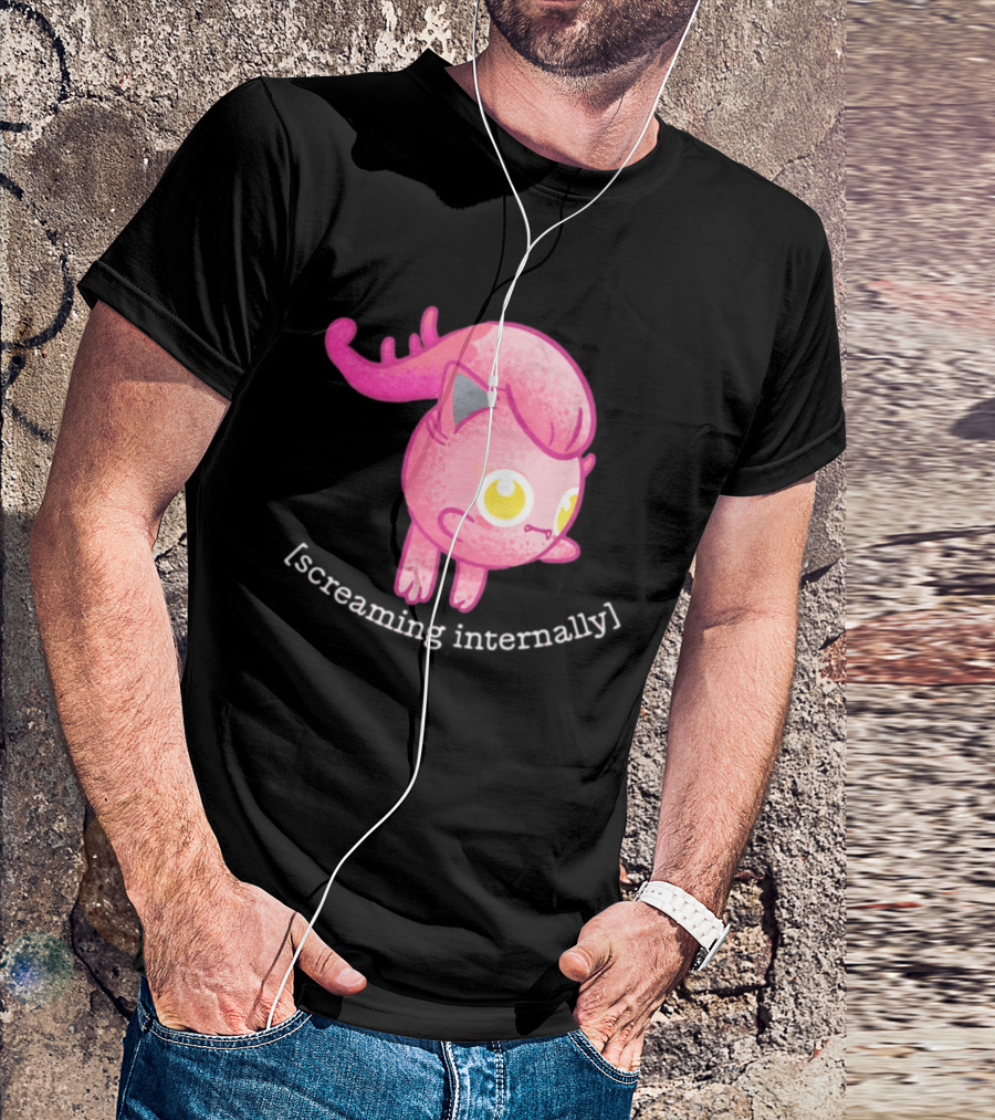 Jigglypuff Screaming Internally Pokemon Cute Expression T-Shirt