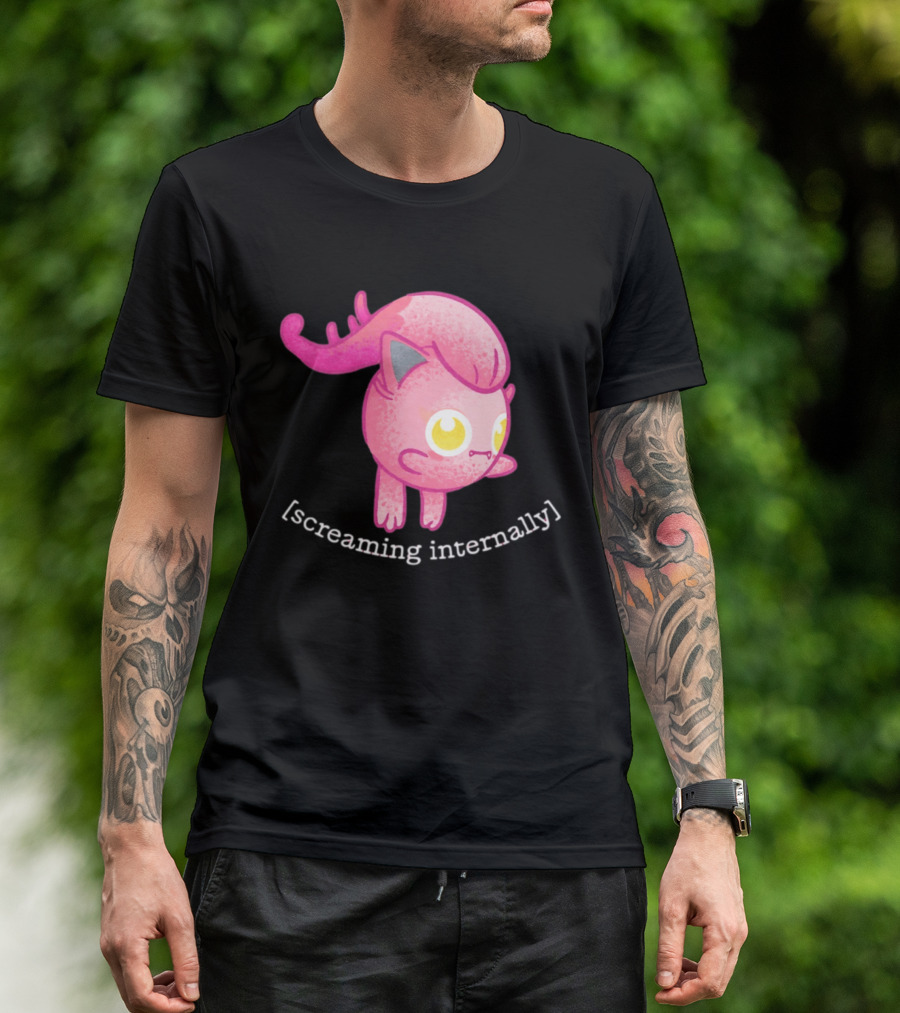 Jigglypuff Screaming Internally Pokemon Cute Expression T-Shirt