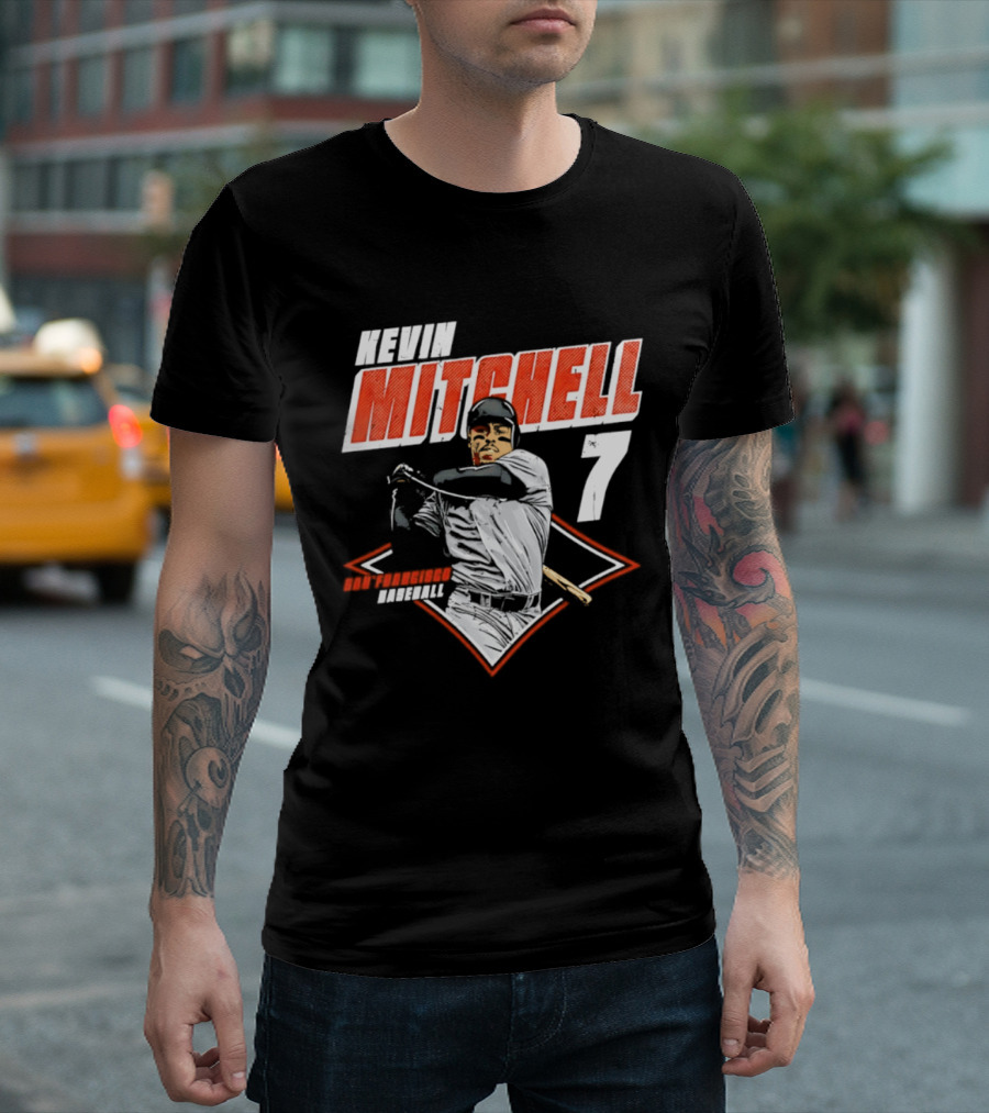 Kevin Mitchell 7 San Francisco Giants Baseball Diamond T-Shirt