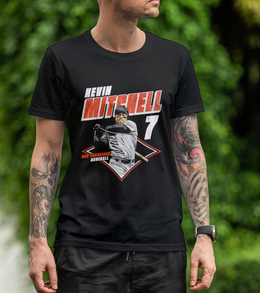 Kevin Mitchell 7 San Francisco Giants Baseball Diamond T-Shirt