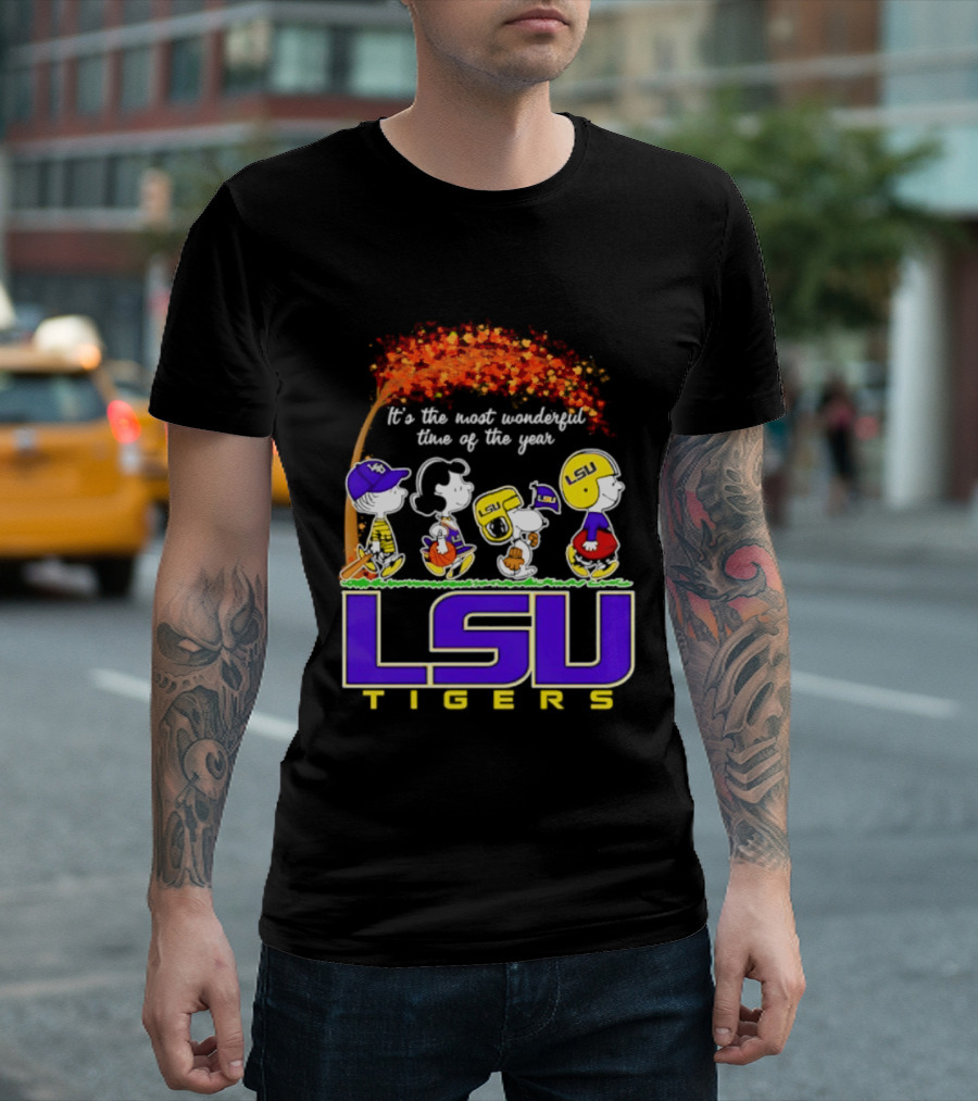 LSU Tigers Peanuts It's The Most Wonderful Time Of The Year Halloween 2026 T-Shirt
