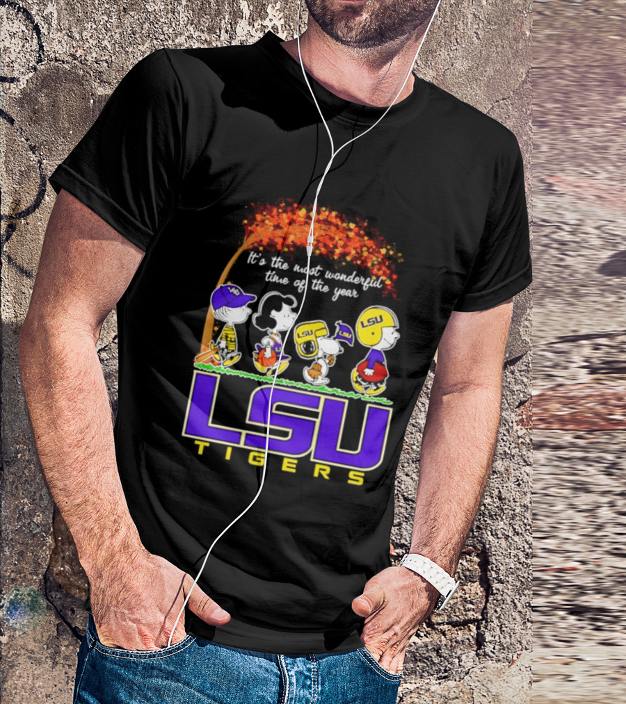 LSU Tigers Peanuts It's The Most Wonderful Time Of The Year Halloween 2026 T-Shirt