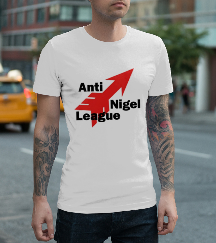 Anti Nigel League Arrow Text Gildan T-Shirt