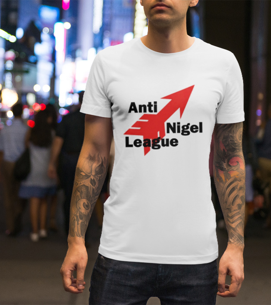 Anti Nigel League Arrow Text Gildan T-Shirt