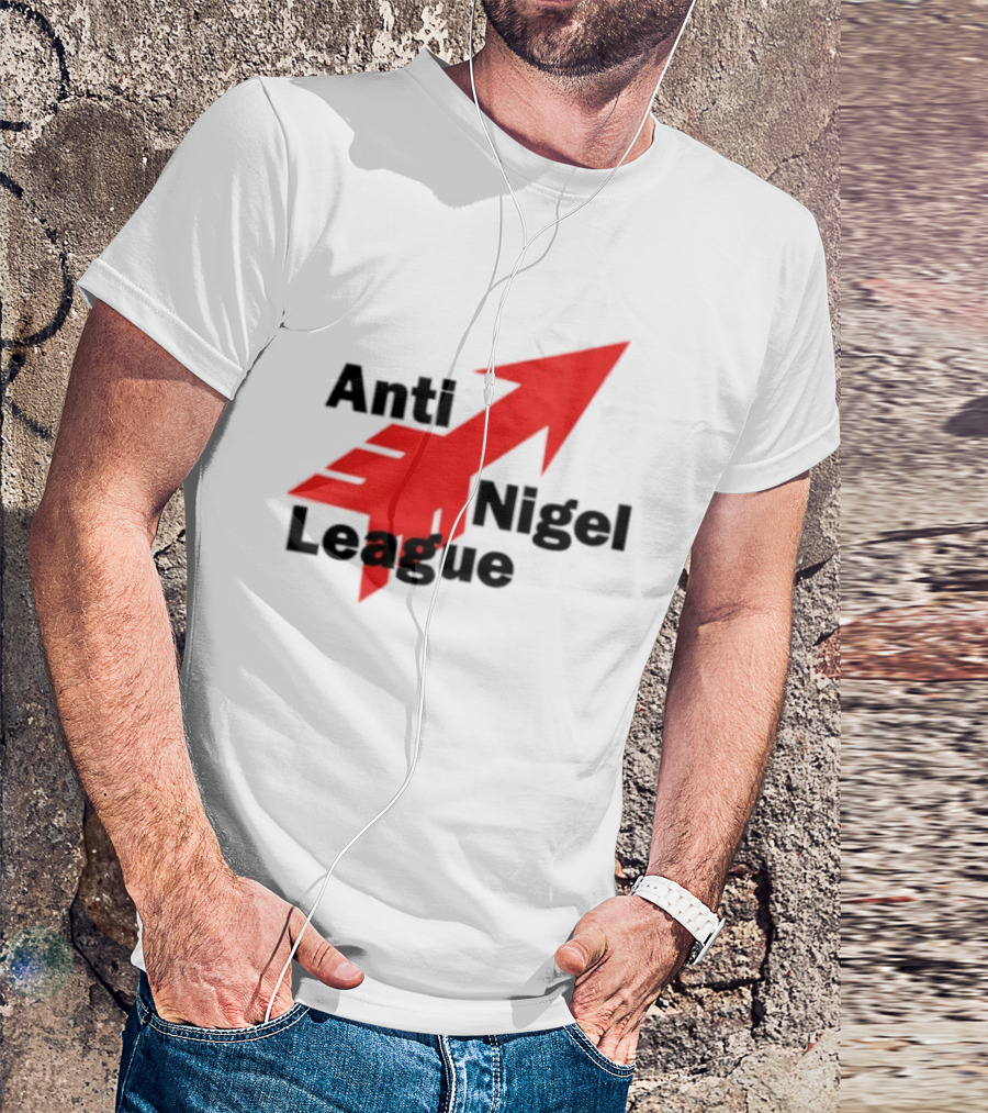 Anti Nigel League Arrow Text Gildan T-Shirt