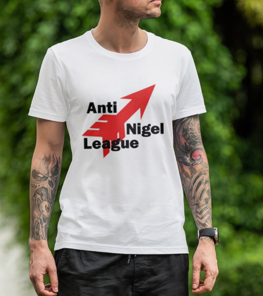 Anti Nigel League Arrow Text Gildan T-Shirt