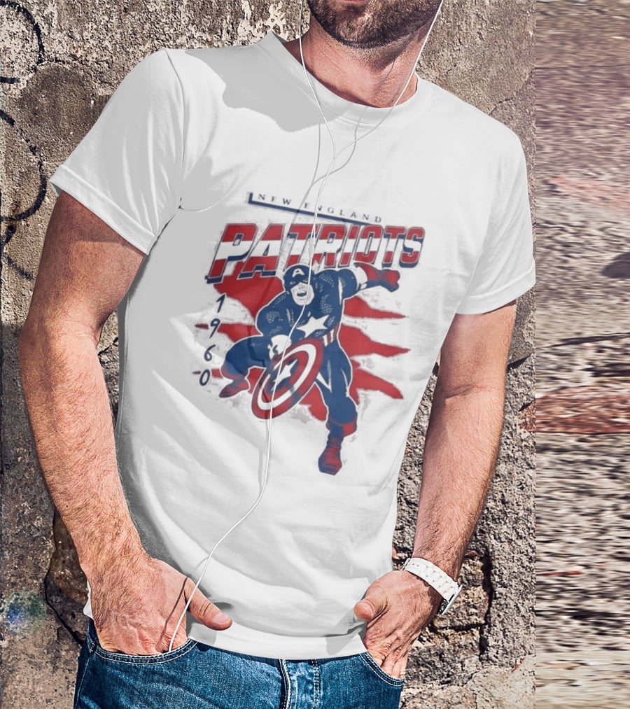 New England Patriots Captain America 2026 T-Shirt