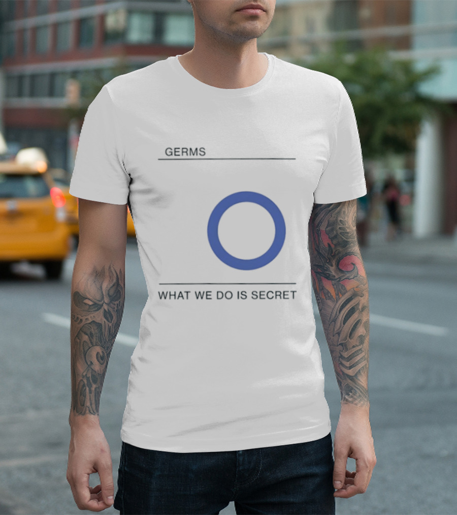 Germs What We Do Is Secret Punk Rock Blue Circle Icon Darby Crash T-Shirt