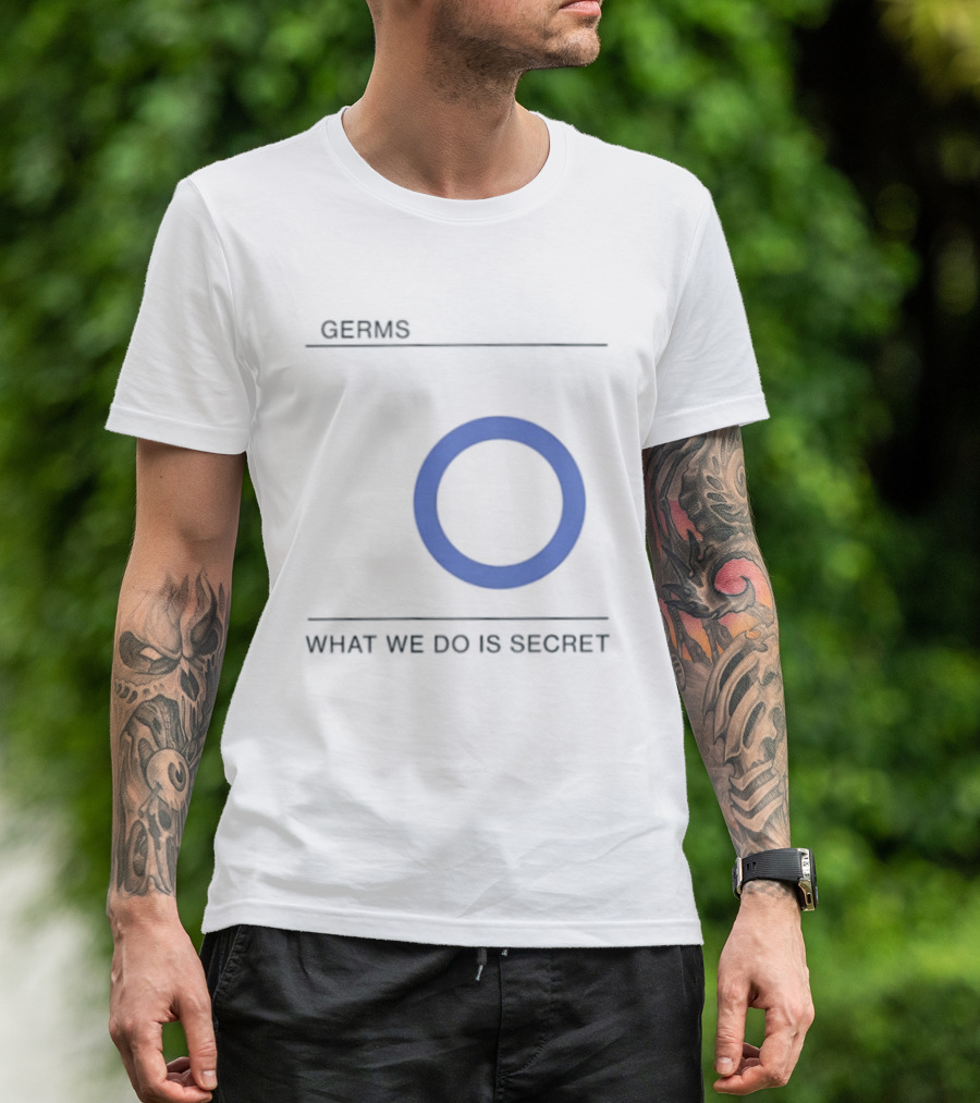 Germs What We Do Is Secret Punk Rock Blue Circle Icon Darby Crash T-Shirt