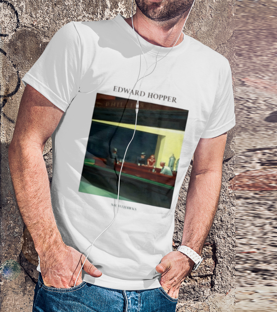 Edward Hopper Nighthawks Phillies Painting T-Shirt