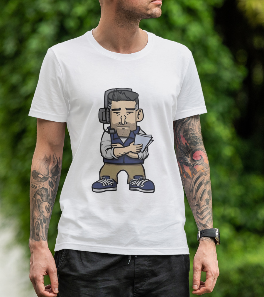 New England Patriots Mini Vrabel Mike Vrabel Football Coach Caricature T-Shirt