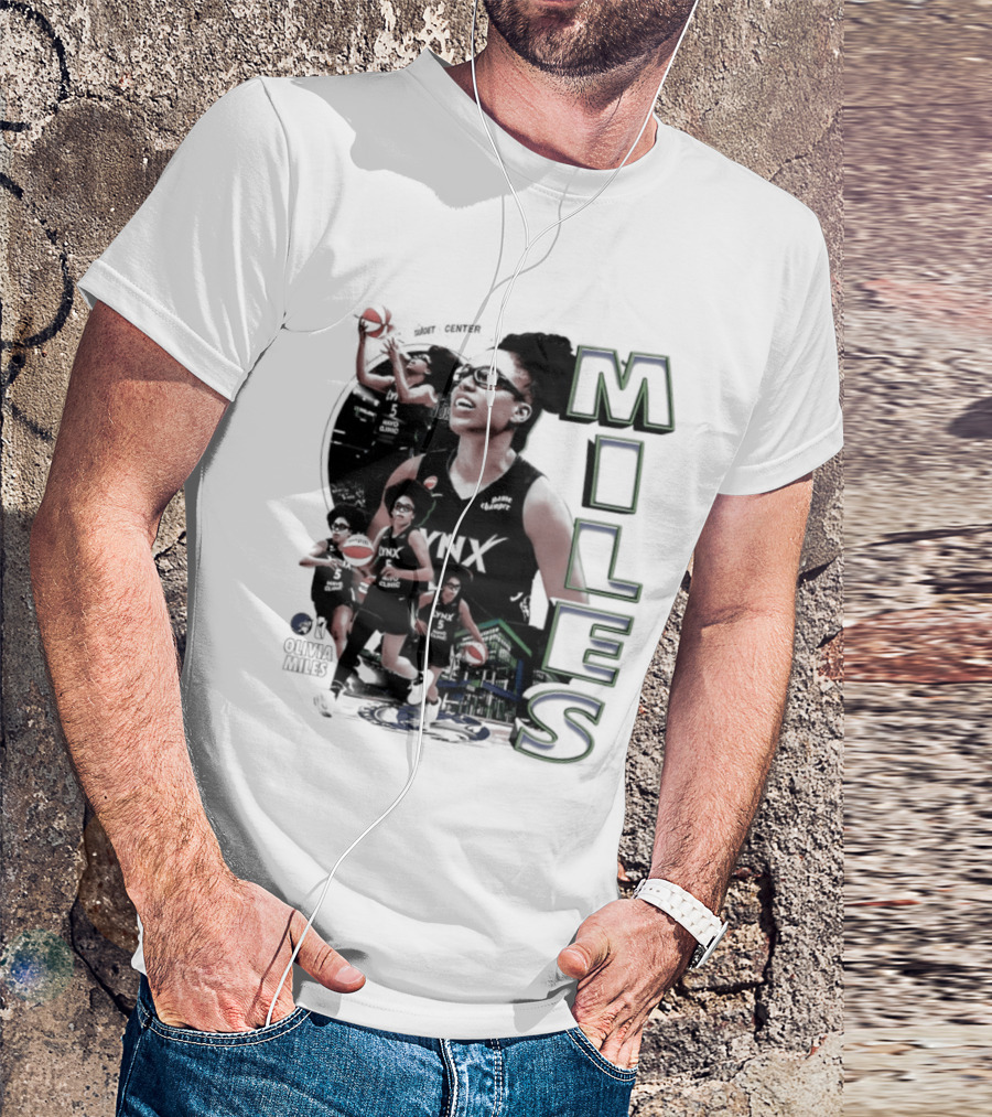 WNBA Olivia Miles Minnesota Lynx 2026 Basketball Collage T-Shirt