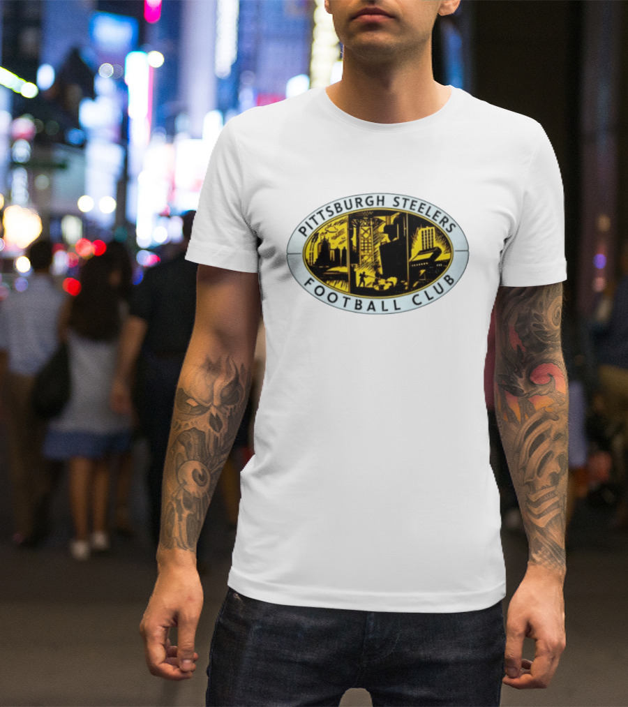 Pittsburgh Steelers Football Club Urban Skyline Distressed T-Shirt