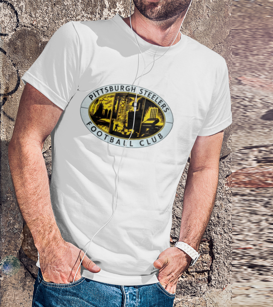 Pittsburgh Steelers Football Club Urban Skyline Distressed T-Shirt