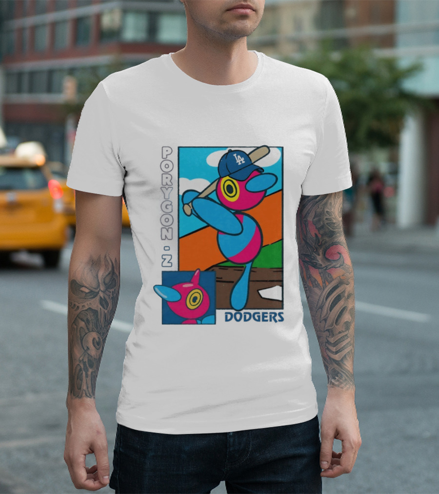 Porygon Z Los Angeles Dodgers Baseball Pokémon T-Shirt