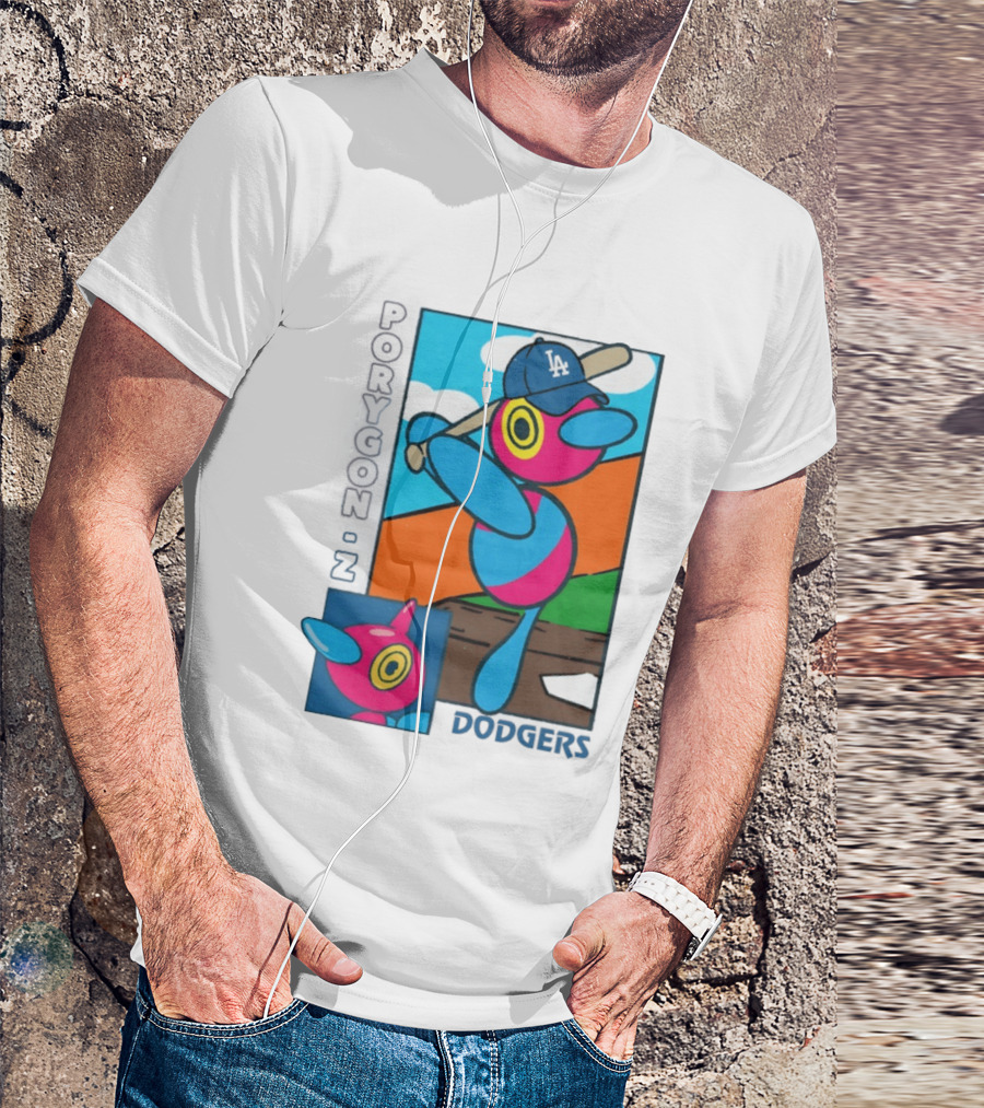 Porygon Z Los Angeles Dodgers Baseball Pokémon T-Shirt
