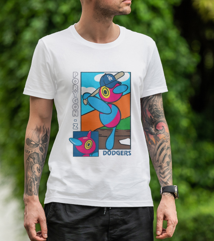 Porygon Z Los Angeles Dodgers Baseball Pokémon T-Shirt