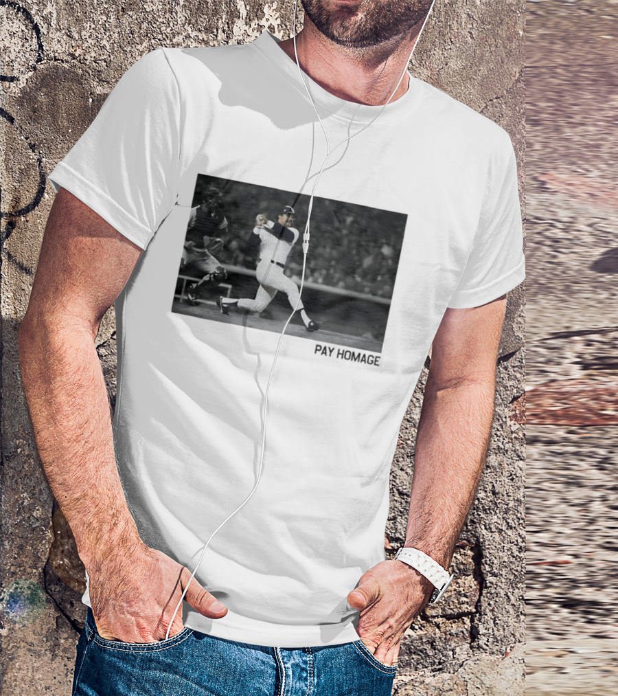 Reggie Jackson New York Yankees Baseball Pay Homage Iconic Swing Moment T-Shirt