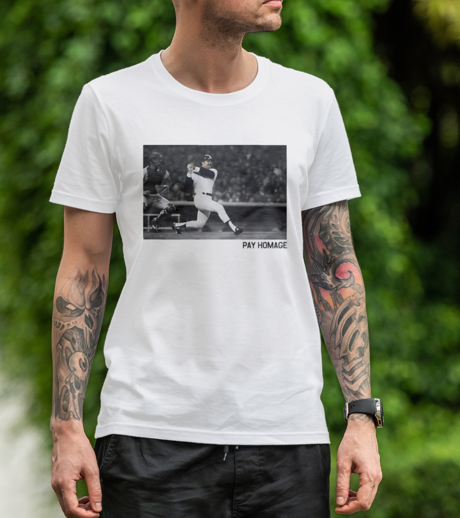Reggie Jackson New York Yankees Baseball Pay Homage Iconic Swing Moment T-Shirt