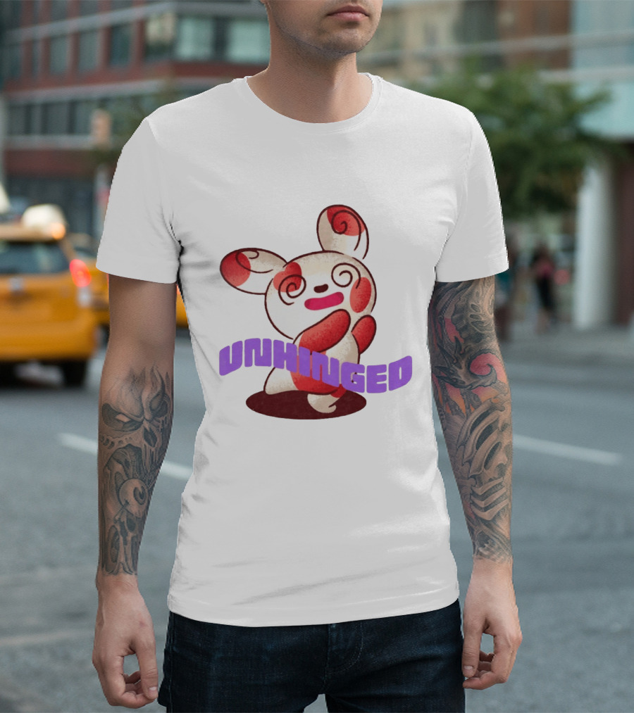 Spinda Unhinged Bunny Rabbit Cartoon Spiral Eyes T-Shirt